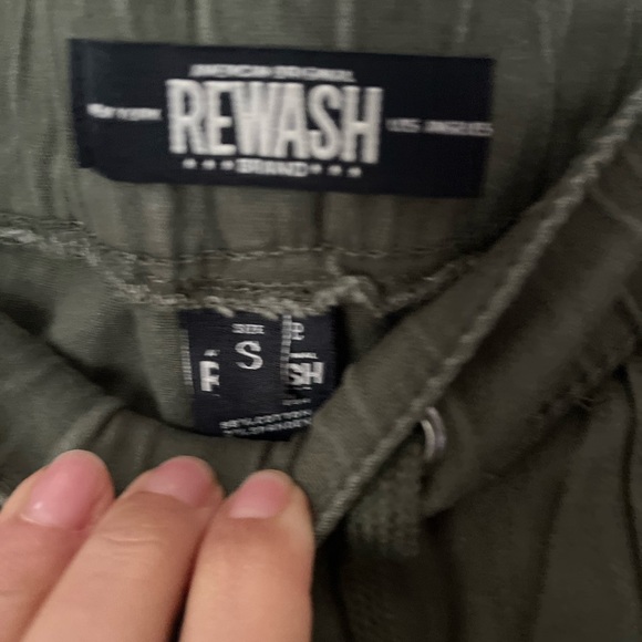 Rewash Olive Green Joggers - Picture 5 of 7